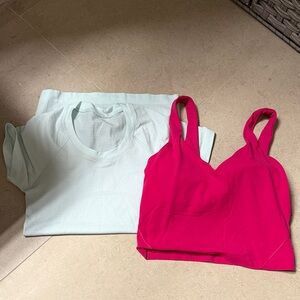 lululemon athletica Mint and Fuchsia Tops